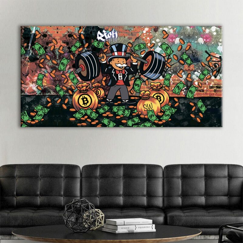 

Картина Арт-холст Монополия и граффити Арт-urb_00899 70х40 см