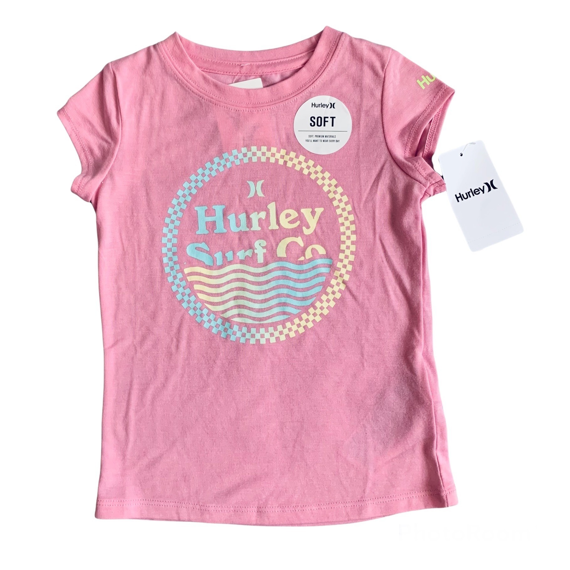 

Футболка Hurley 3/4 года 98-104 см Розовая с принтом