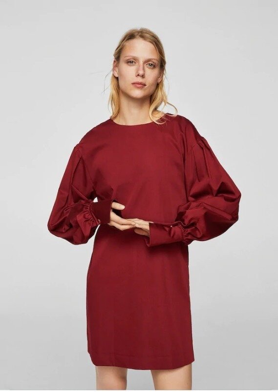 

Платье Mango XS бордовое