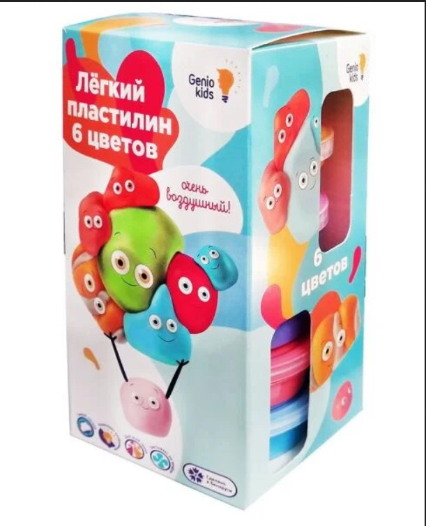 

Пластилин воздушный Genio Kids для детской лепки TA1714