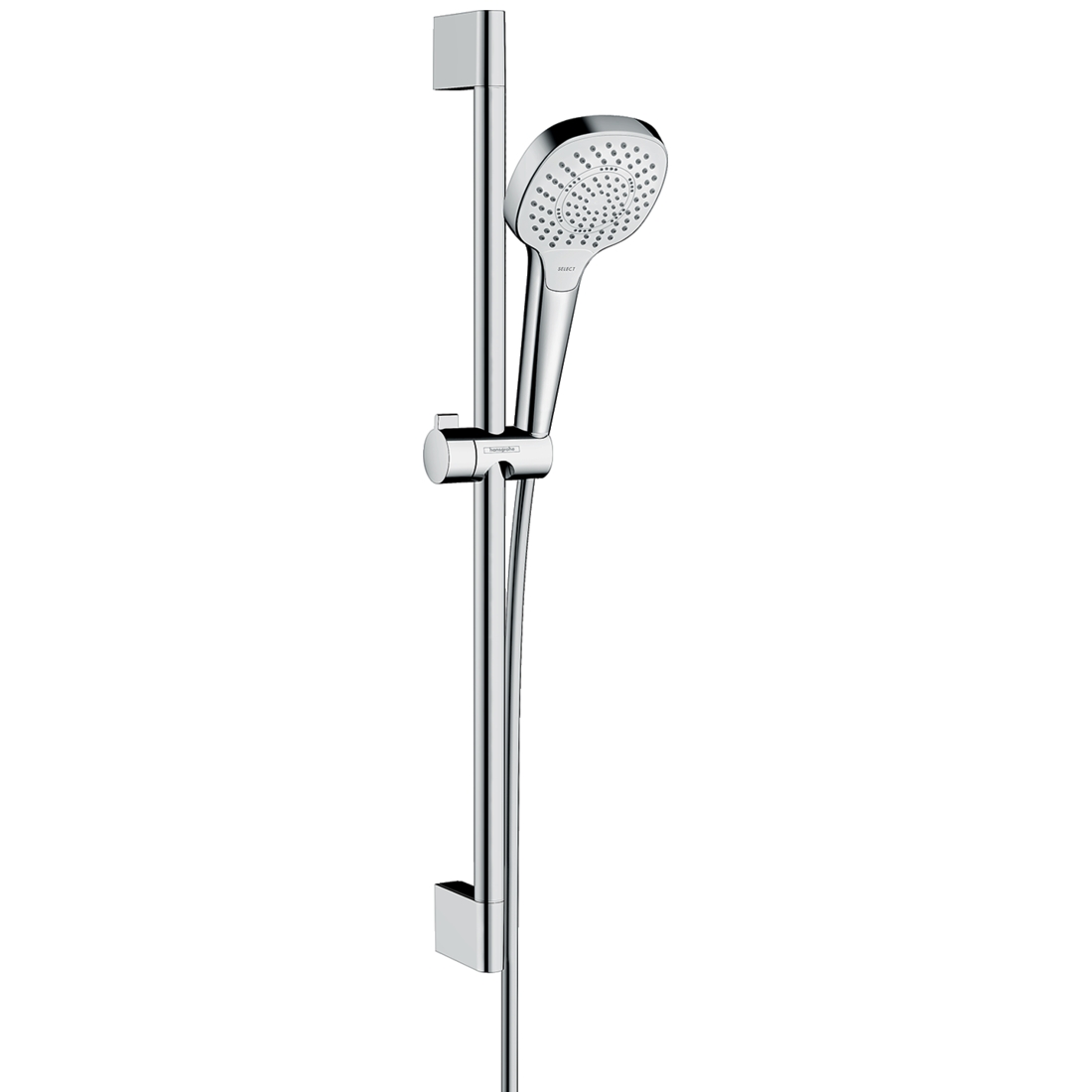 

Душевой набор со стойкой HANSGROHE CROMA SELECT E со шлангом 1600мм ручной лейкой 110x110мм хром 26580400
