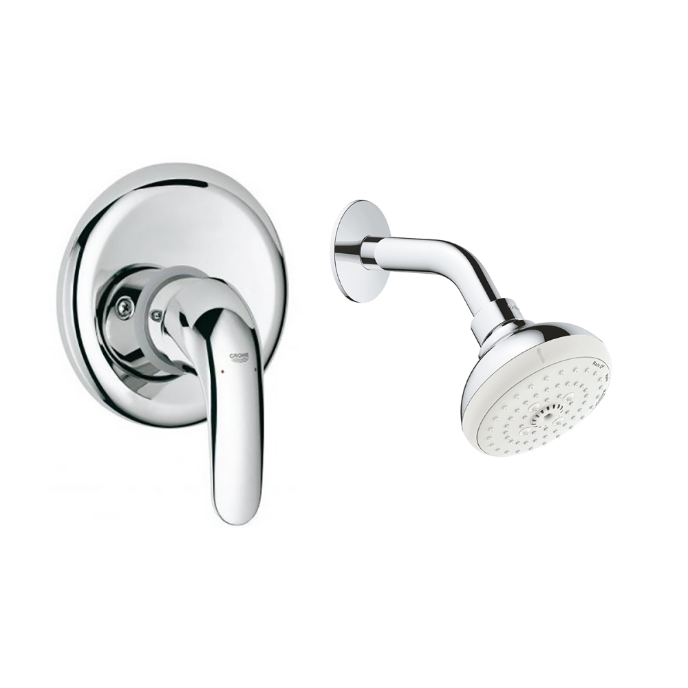 

Скрытая душевая система GROHE Euroeco 26000004 100мм хром латунь 111388