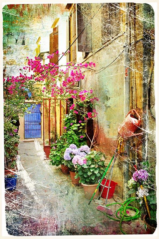 

Картина Арт-Холст Улица с цветами №0056 (50x70см)