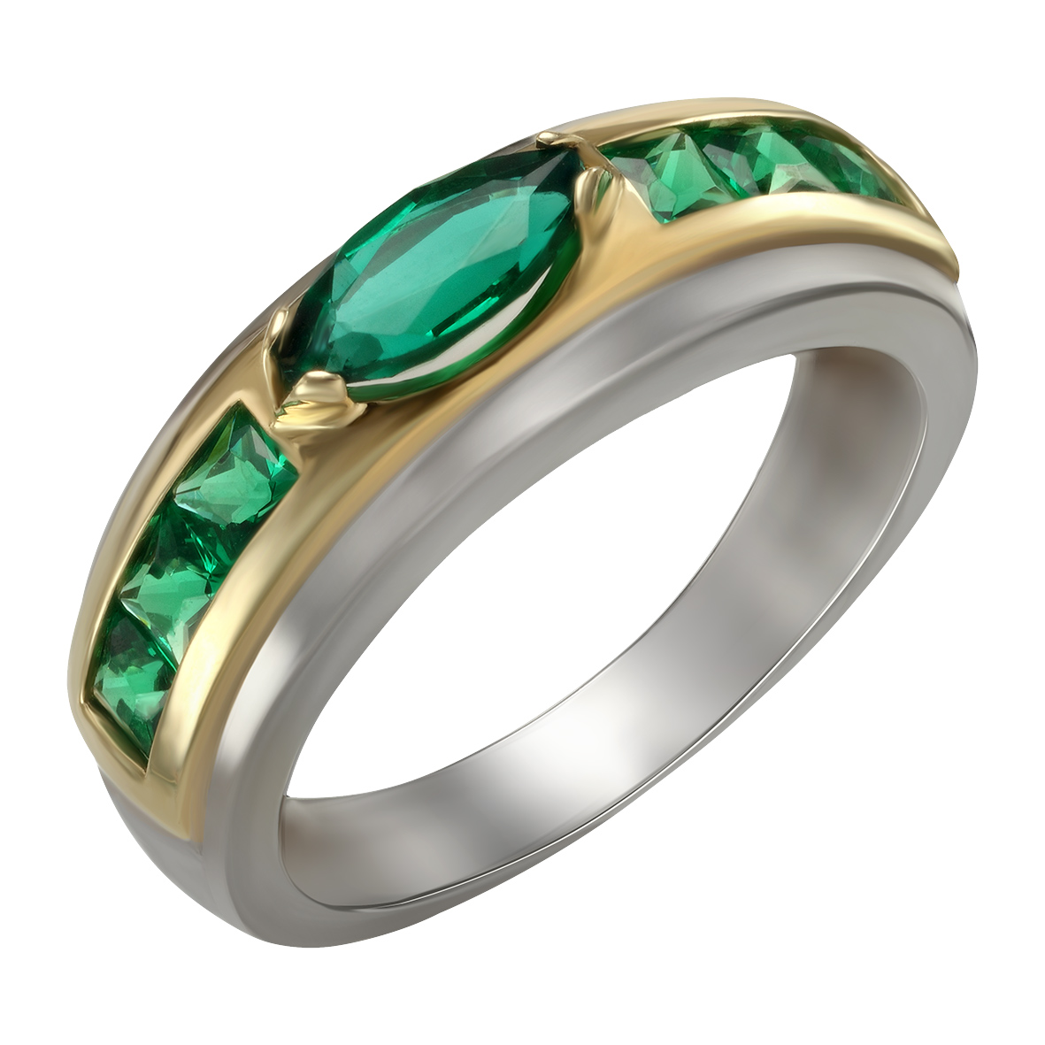 

Золотое кольцо с изумрудами Tango Jewellery Company 377735В размер 17