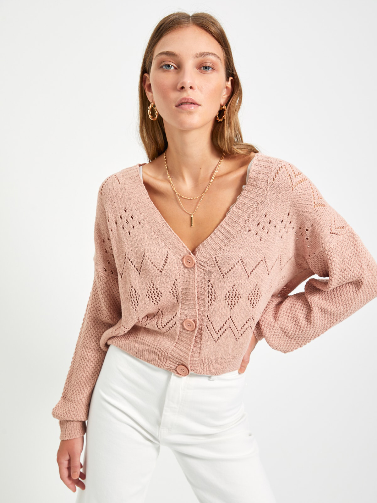 

Кардиган Trendyol TWOAW22HI0183  Powder Pink, Кардиган Trendyol TWOAW22HI0183 L Powder Pink