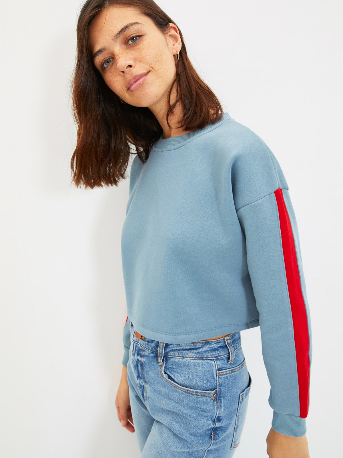 

Свитшот Trendyol TWOAW22SW1120  Navy, Свитшот Trendyol TWOAW22SW1120 S Navy