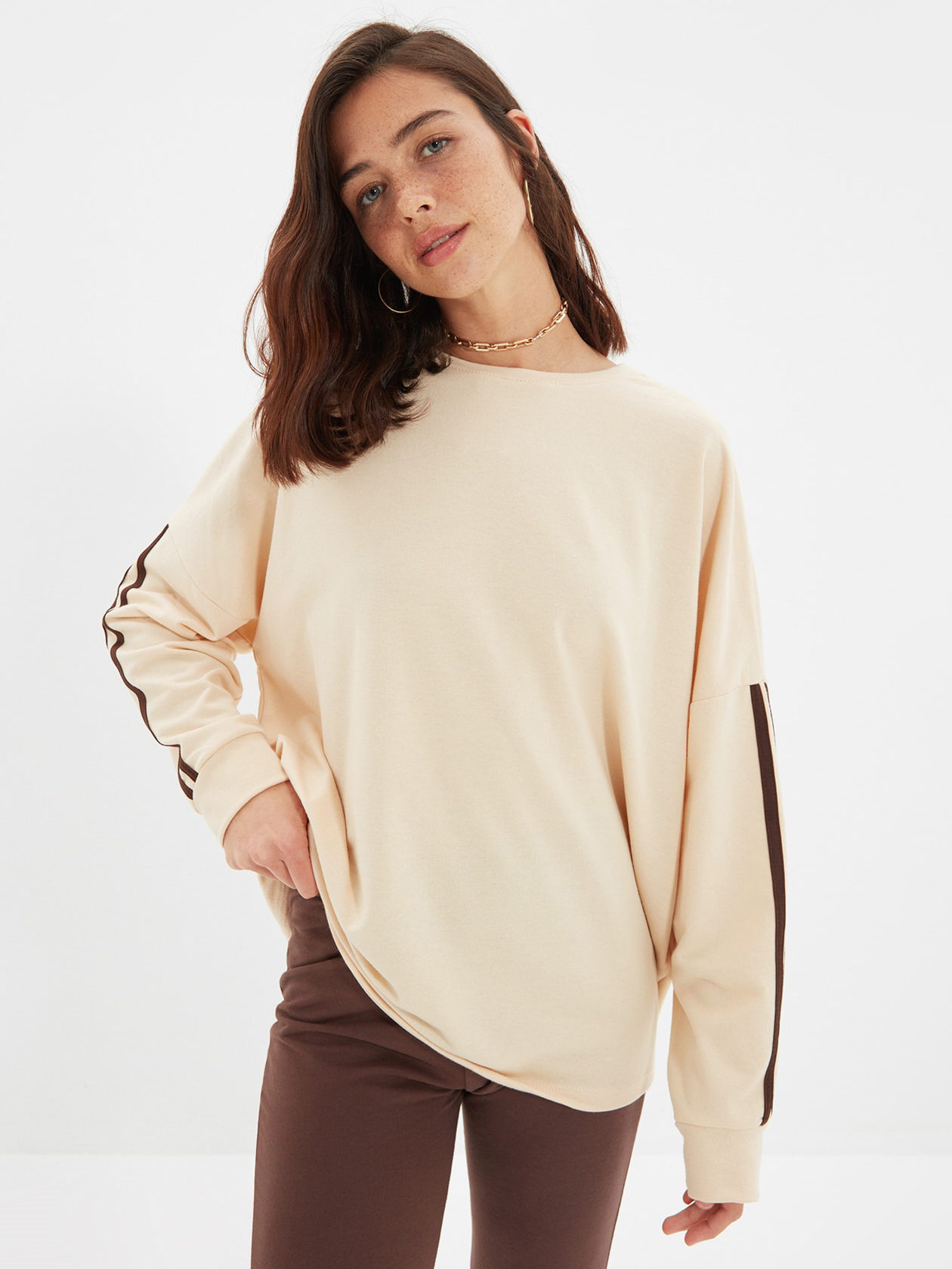 

Свитшот Trendyol TWOAW22SW1258  Beige, Свитшот Trendyol TWOAW22SW1258 S Beige