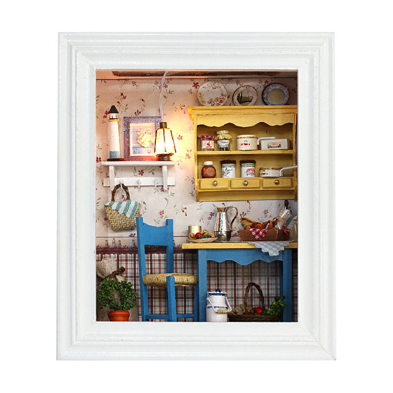 

Дом кукольный DIY Cute Room 6002 Время обеда конструктор в рамке детский деревянный для девочек (K/OPT2_7767-28611)