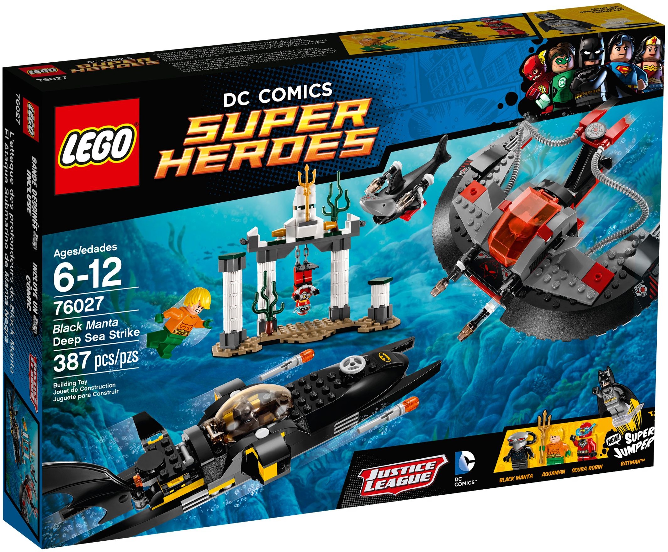 

Конструктор LEGO 76027 Super Heroes Підводний удар Чорної Манти Black Manta Deep Sea Strike