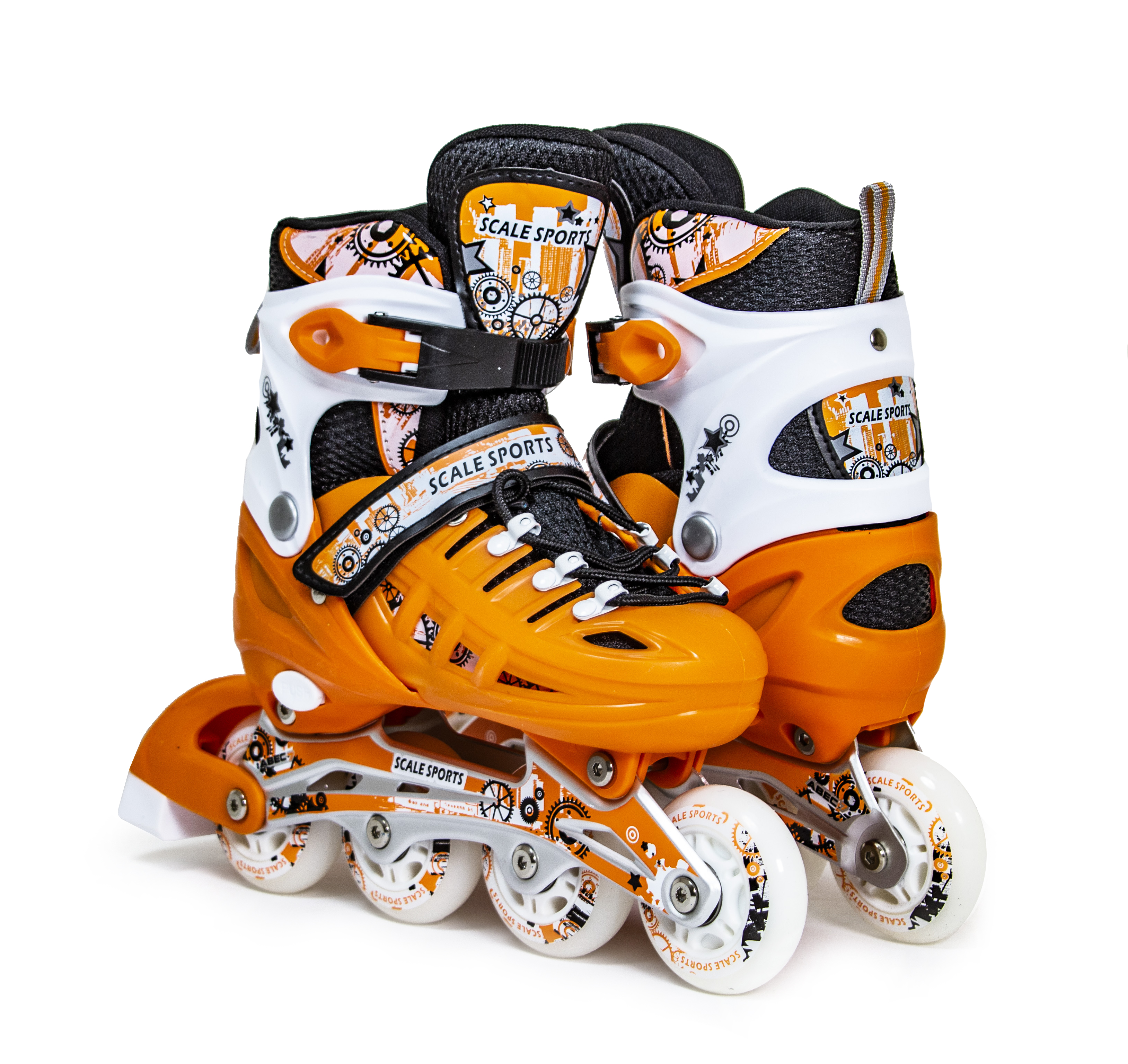 

Роликовые коньки Scale Sports AUTОLOCK original Orange, размер 29-33.