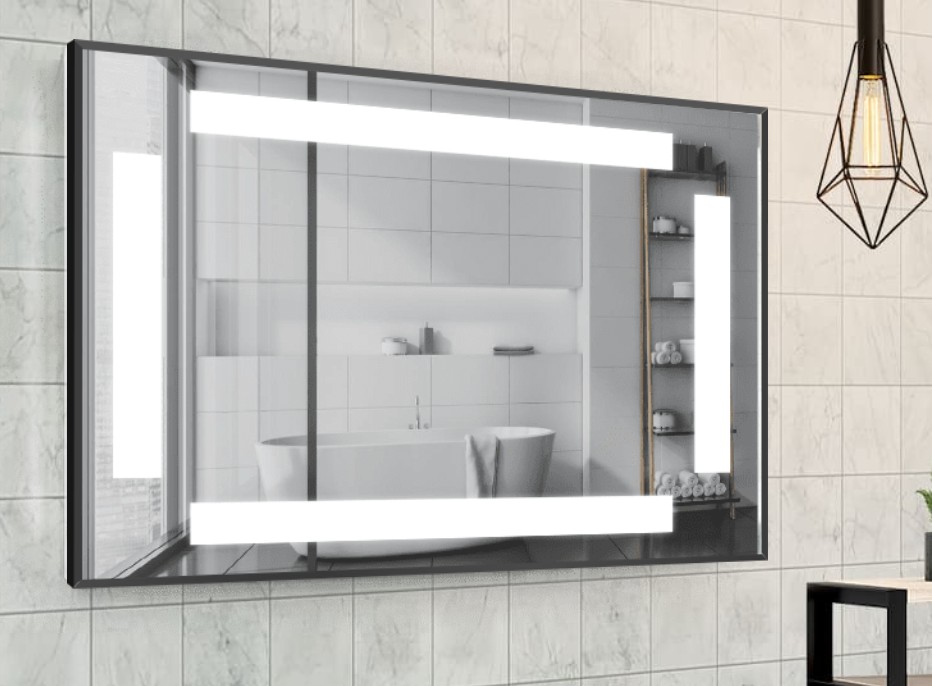 

Зеркало в алюминиевой раме c LED подсветкой Smart Mirror сенсорное Milano-R 50 x 40 см Прямоугольное