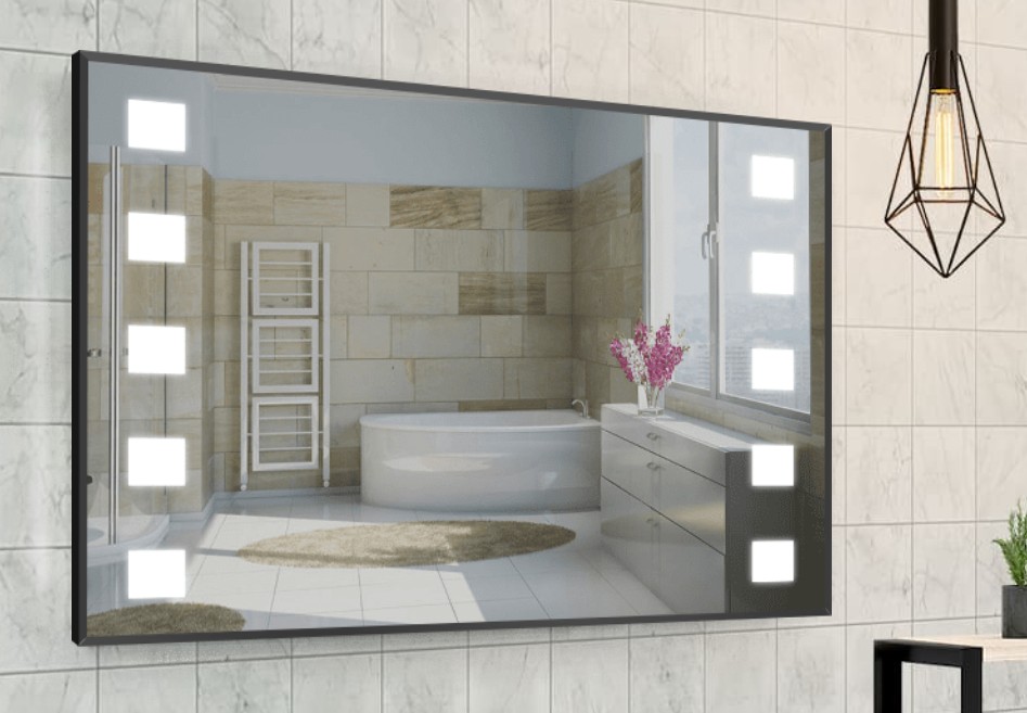 

Зеркало в алюминиевой раме c LED подсветкой Smart Mirror сенсорное Ravenna-R 50 x 40 см Прямоугольное