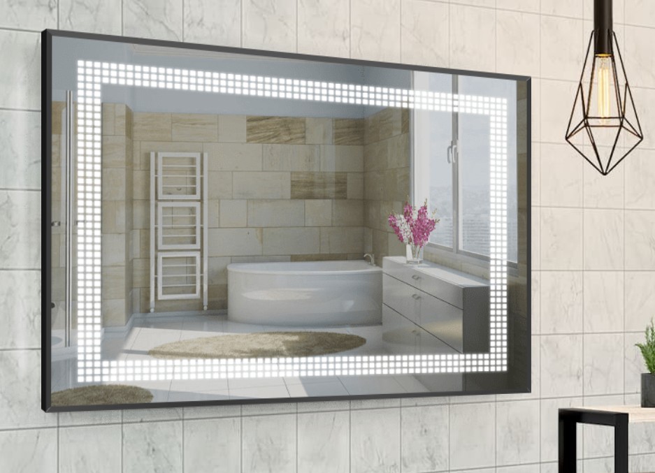 

Зеркало в алюминиевой раме c LED подсветкой Smart Mirror сенсорное Pavia-R 60 x 80 см Прямоугольное