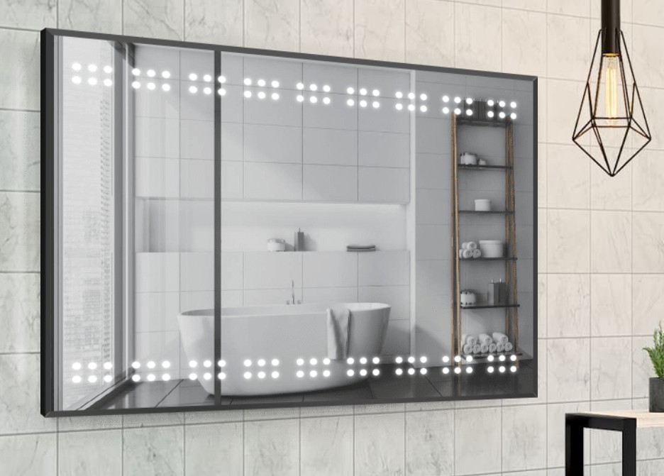 

Зеркало в алюминиевой раме c LED подсветкой Smart Mirror сенсорное Savona-R 90 x 90 см