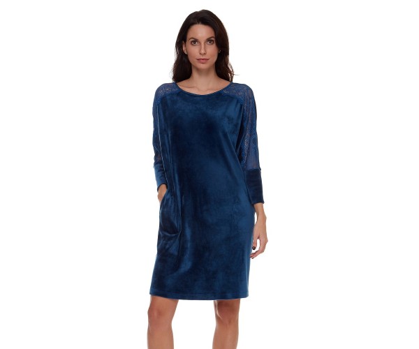 

6072 azure Платье велюр Anabel Arto, 6072 azure Платье велюр Anabel Arto 48