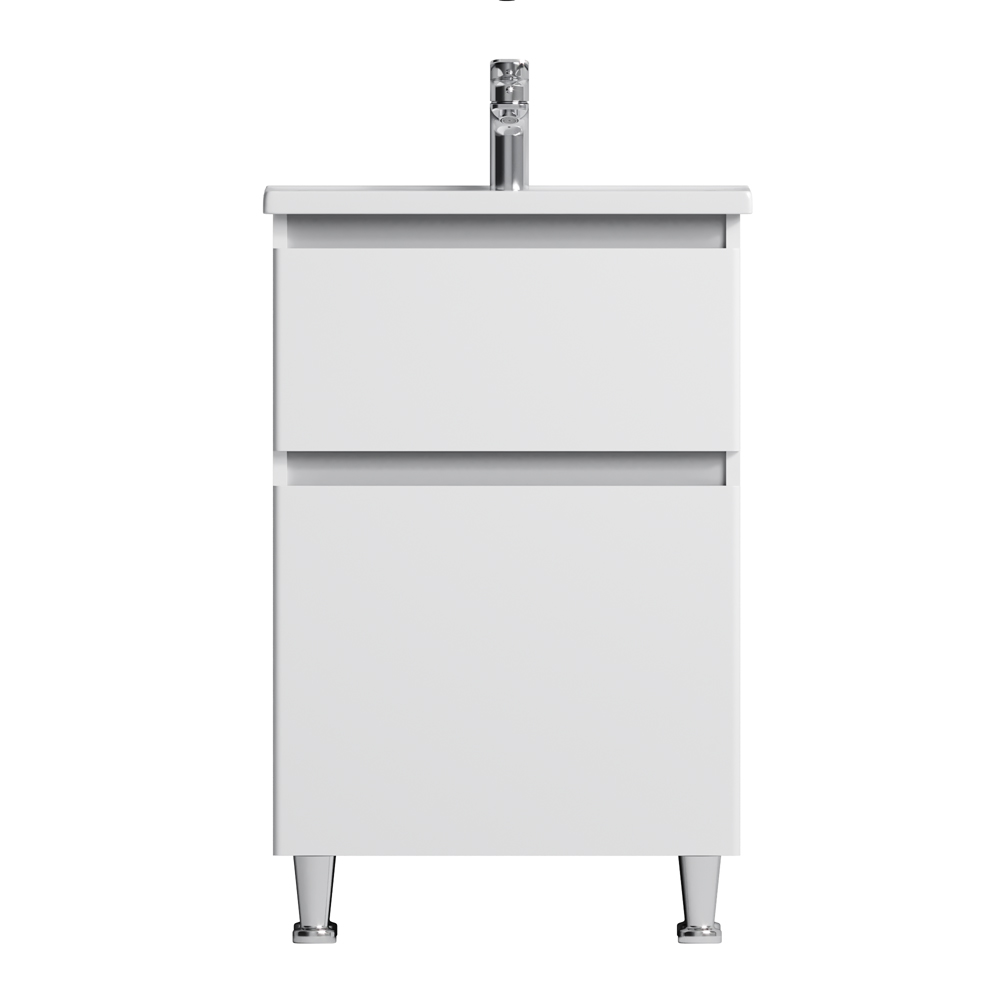 

Тумба с умывальником для ванны AM.PM X-Joy 55x85x45см напольная белый M85-FSX0552-WC0552WG38