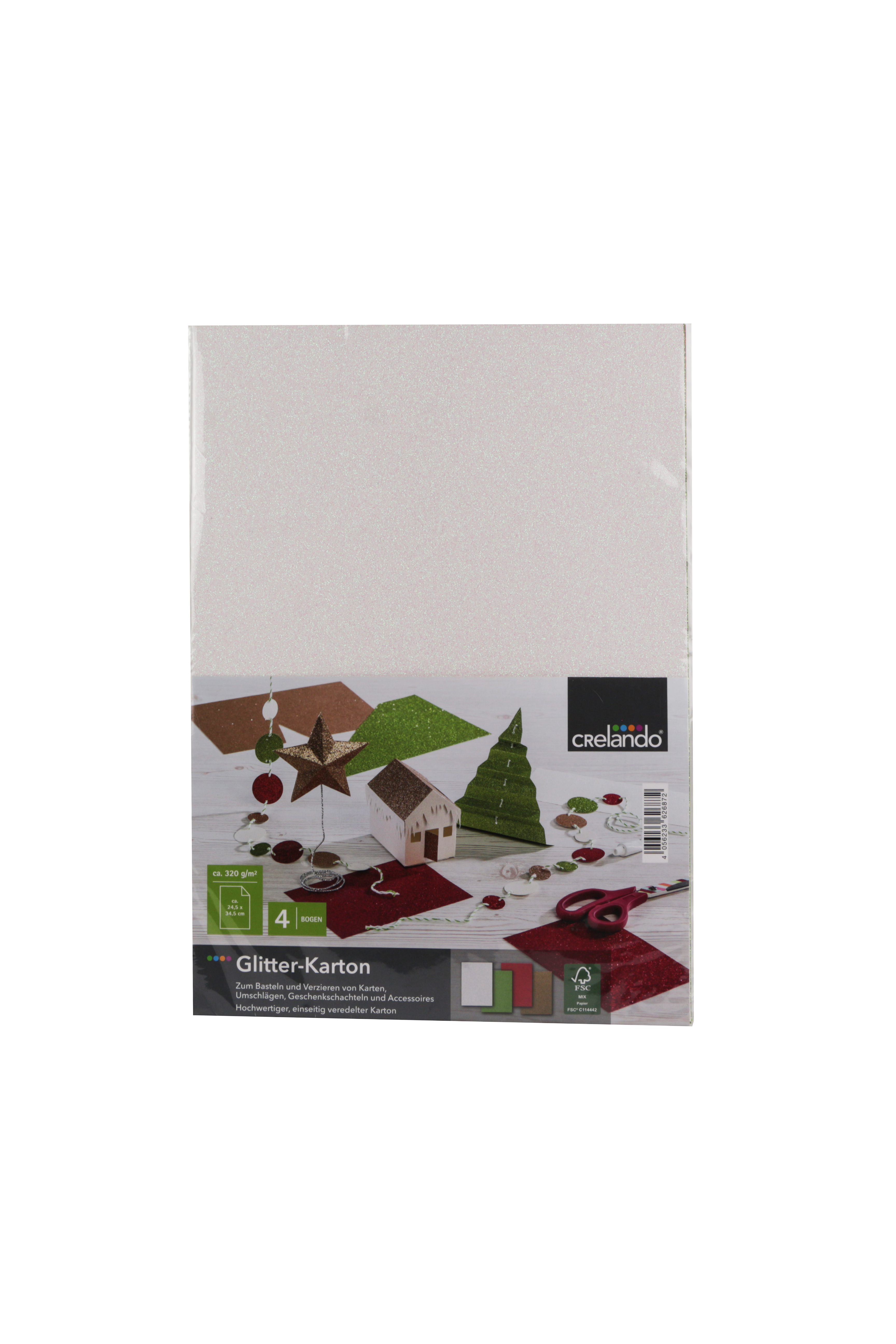 

Набор блестящего картона для творчества 4 шт Crelando разноцветный LI-690198