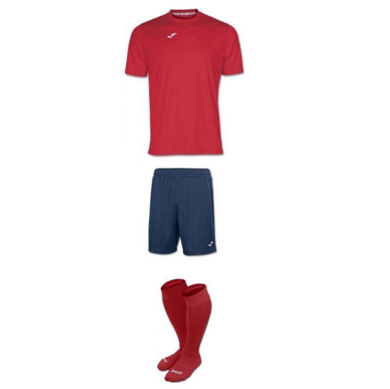 

Комплект футбольной формы красный Joma COMBI №17 2XS