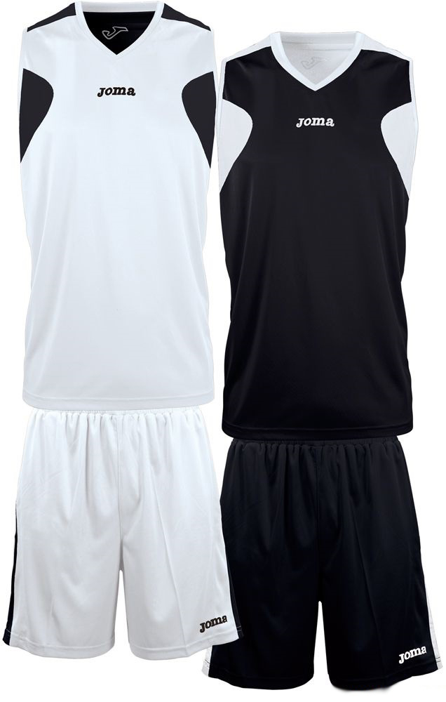 

Баскетбольная форма двухсторонняя черно-белая Joma BASKET 3XL-4XL 1184.001