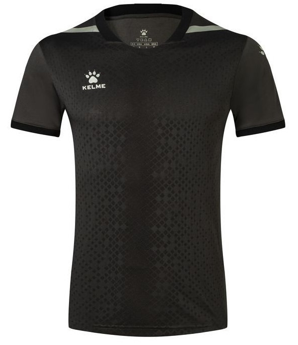 

Футболка Kelme SHORT SLEEVE FOOTBALL JERSEY серо-черная XL 3801170.9201