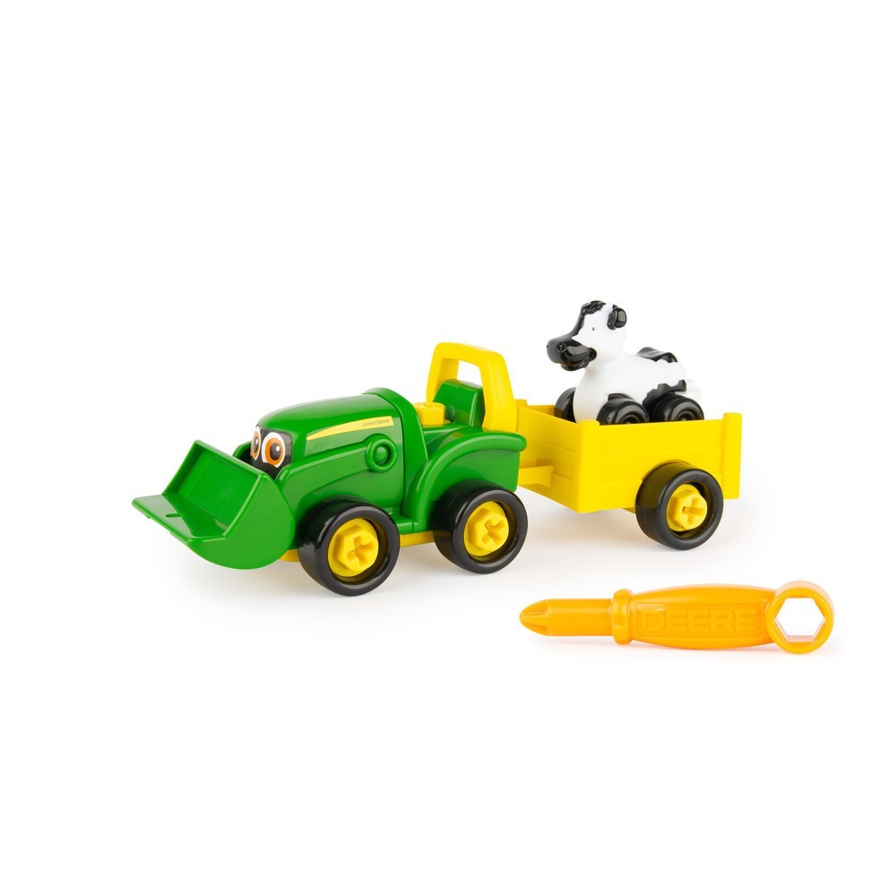 

Игрушечный трактор с прицепом и ковшом John Deere Kids детский игровой набор конструктор