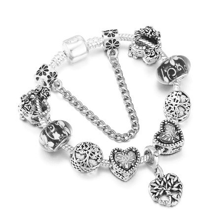 

Браслет женский посеребренный в стиле Пандора PANDORA "Дерево Жизни" Charm 18 см