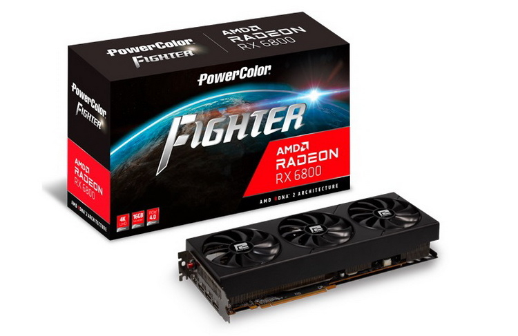 

Видеокарта Powercolor Radeon Rx 6800 16GB Fighter Oc GDDR6 (AXRX680016GBD63DHOC)