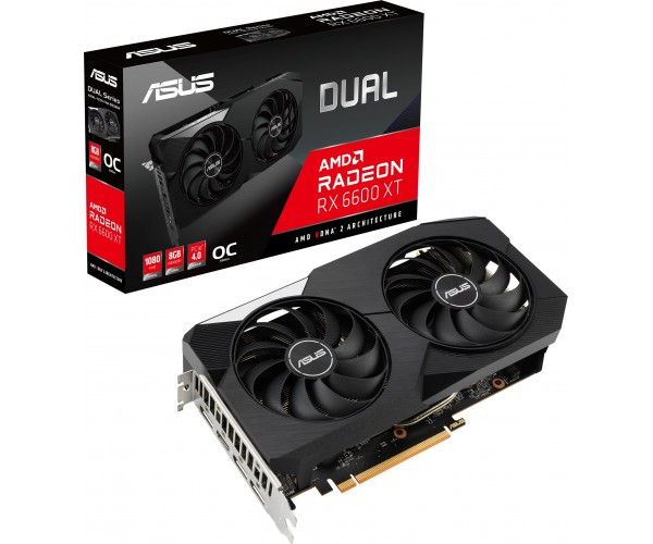 

Видеокарта ASUS DUAL RX 6600XT OC 8GB GDDR6 (90YV0GN1M0NA00)