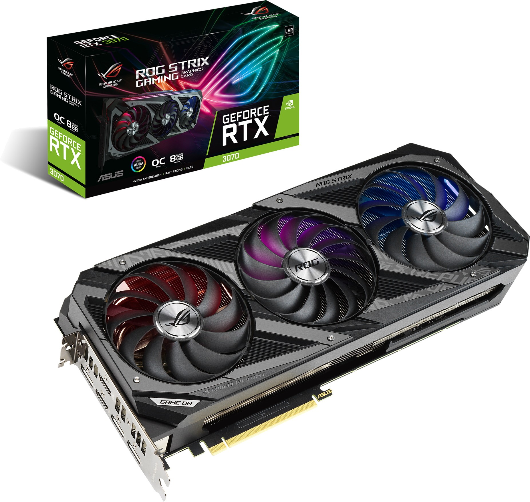 

Видеокарта ASUS GeForce RTX 3070 Ti ROG STRIX 8GB OC (ROGSTRIXRTX3070TIO8GGAMING)