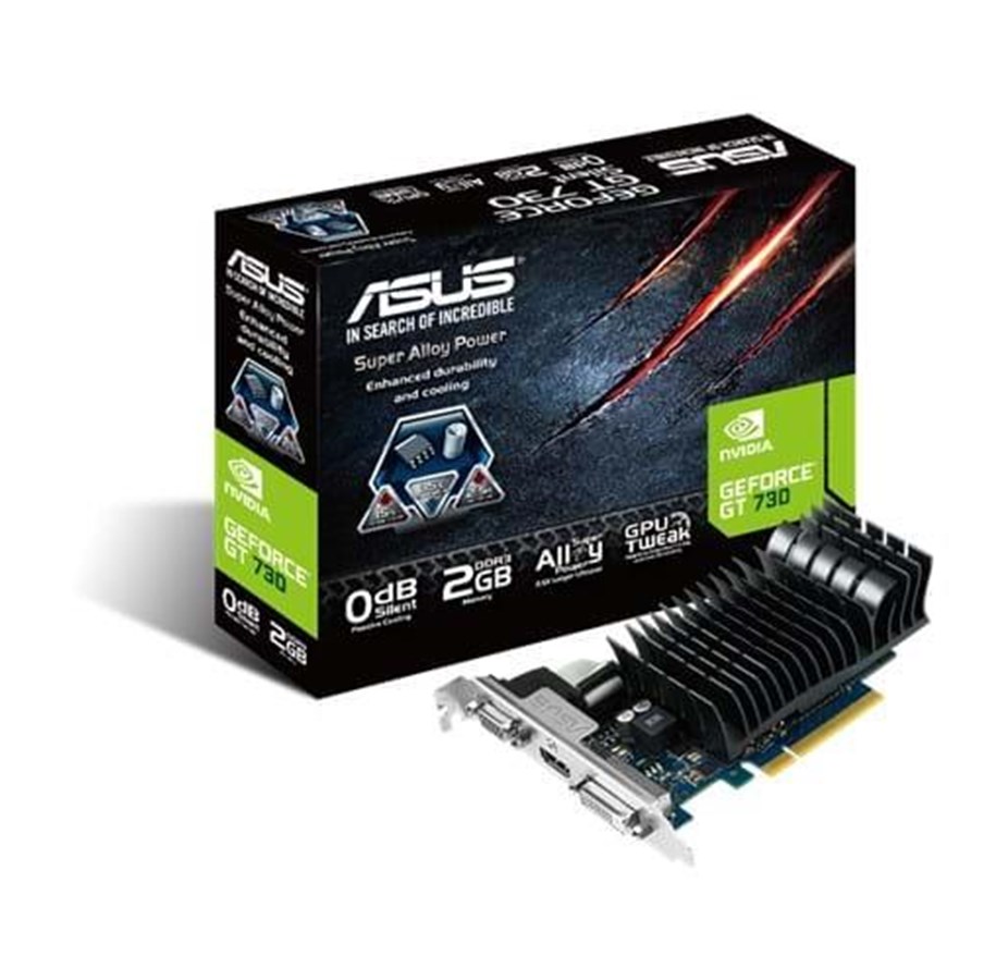 

Видеокарта ASUS GeForce GT 730 Silent - 2GB GDDR5 RAM - Karta graficzna
