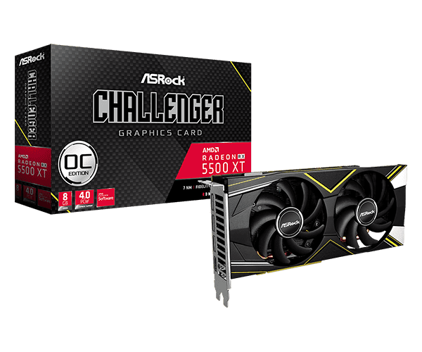 

Видеокарта ASRock Radeon RX 5500 XT Challenger D OC 8GB GDDR6 (90-GA1LZZ-00UANF)