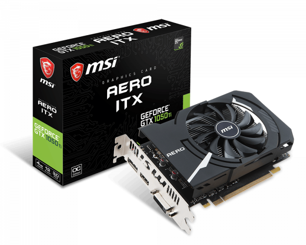 

Видеокарта MSI GeForce GTX 1050 Ti AERO ITX 4GB OCV1