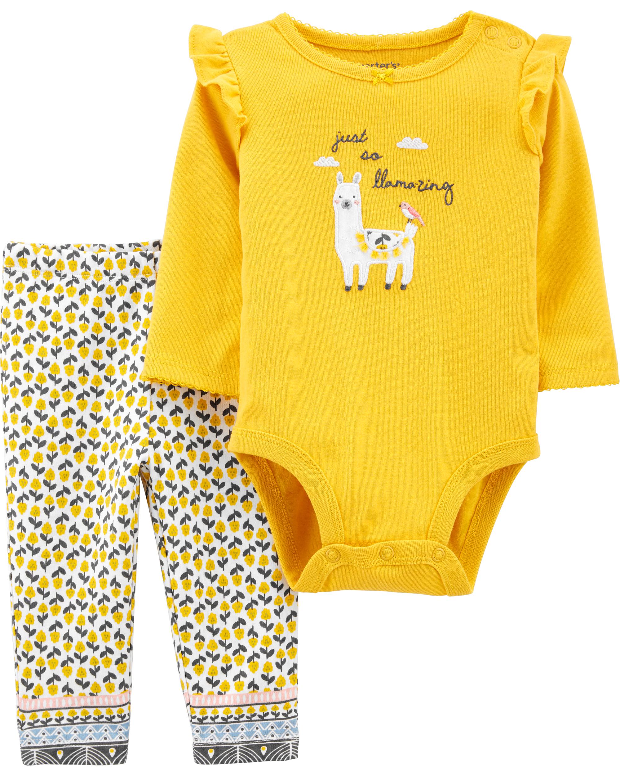 

Комплект Carters для девочки 18М 76-81см 1M163610 Лама желтый