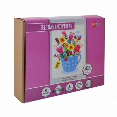 

Набор для творчества Santi Spring Bouquet техника валяния 28*22 см (742428)