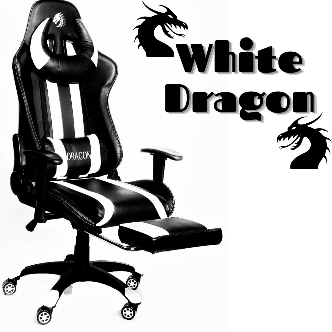 

Геймерское кресло Zano "White Dragon" Черно-белое