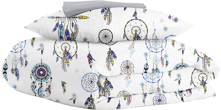 

Комплект детского постельного белья Cosas Dreamcatcher Blue 110х140 см Grey