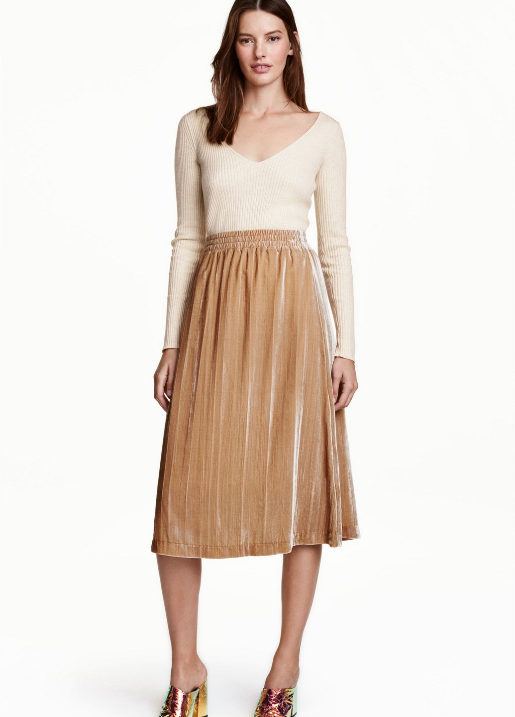 

Юбка H&M  Бежевый 0463890_05, Юбка H&M L Бежевый 0463890_05