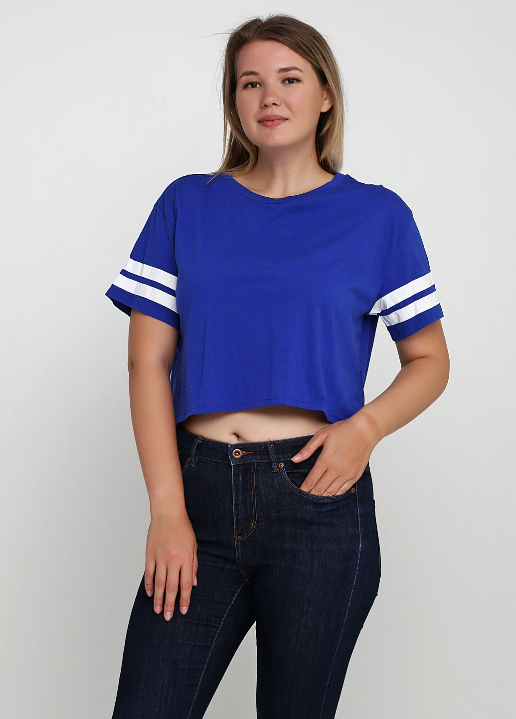 

Топ H&M  Синий 0526708_бел.полос_02, Топ H&M L Синий 0526708_бел.полос_02