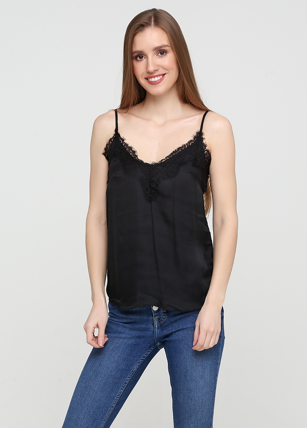 

Топ H&M  Черный 0484061_02, Топ H&M 32 Черный 0484061_02