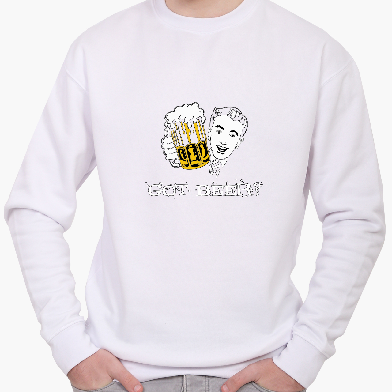 

Свитшот мужской Есть пиво (Got Beer) (8771-2002) Белый XXL