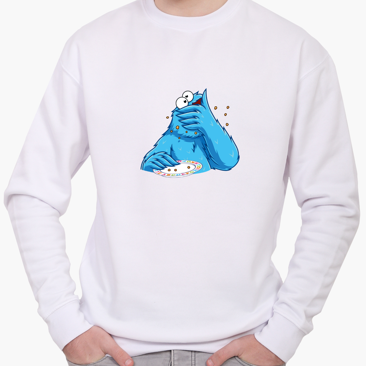

Свитшот мужской Куки Монстр (Cookie Monster) (8771-1991) Белый XXL