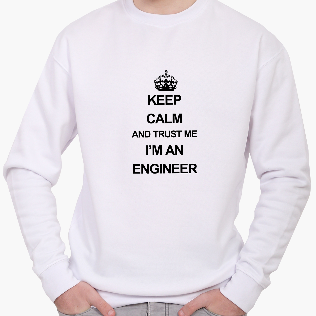 

Свитшот мужской Инженер (Keep Calm and trust me i'm an engineer) (8771-2008) Белый, Свитшот мужской Инженер (Keep Calm and trust me i'm an engineer) (8771-2008) Белый XS