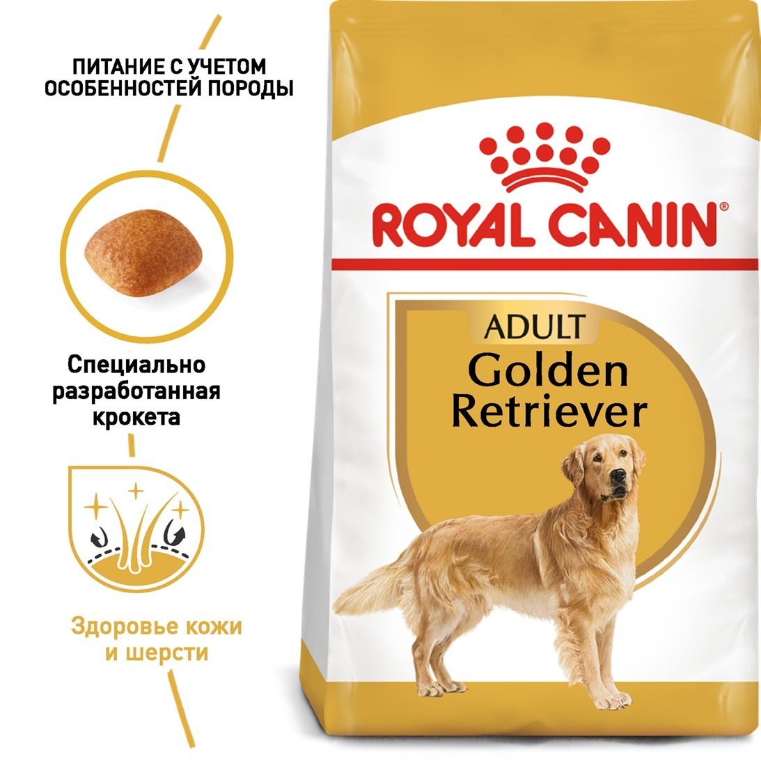 

Сухой корм для собак Royal Canin Golden Retriever Adult 3 кг для взрослых собак породы Золотистый Ретривер в возрасте от 15 месяцев