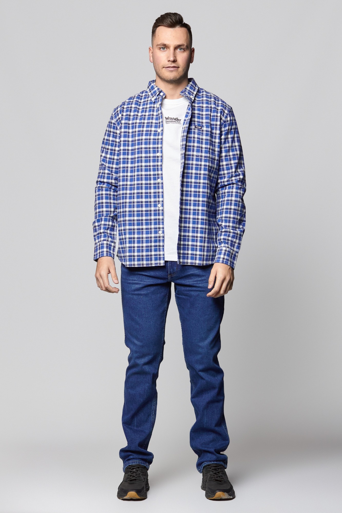 

Рубашка Wrangler LS 1 PKT BUTTON DOWN Regular Fit Синий -00, Рубашка Wrangler LS 1 PKT BUTTON DOWN Regular Fit Синий XL-00