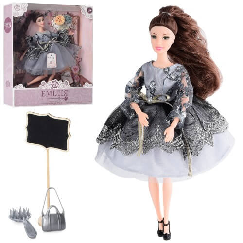 

Кукла Emily шарнирная 30 см с длинными волосами (сумочка расческа) M4696UA A-Toys (M4696UA)