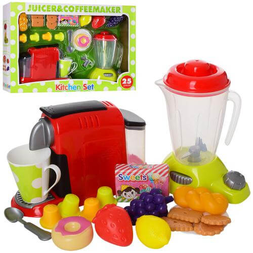 

Бытовая техника кофеварка 22 см и соковыжималка 19 см с продуктами XG1-5 A-Toys (XG1-5)