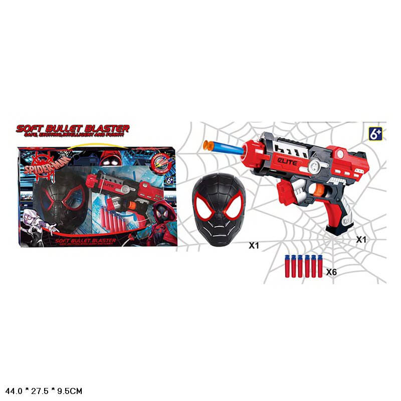 

Игровой набор Spiderman бластер стреляющий пулями и маска SB472 A-Toys (SB472)
