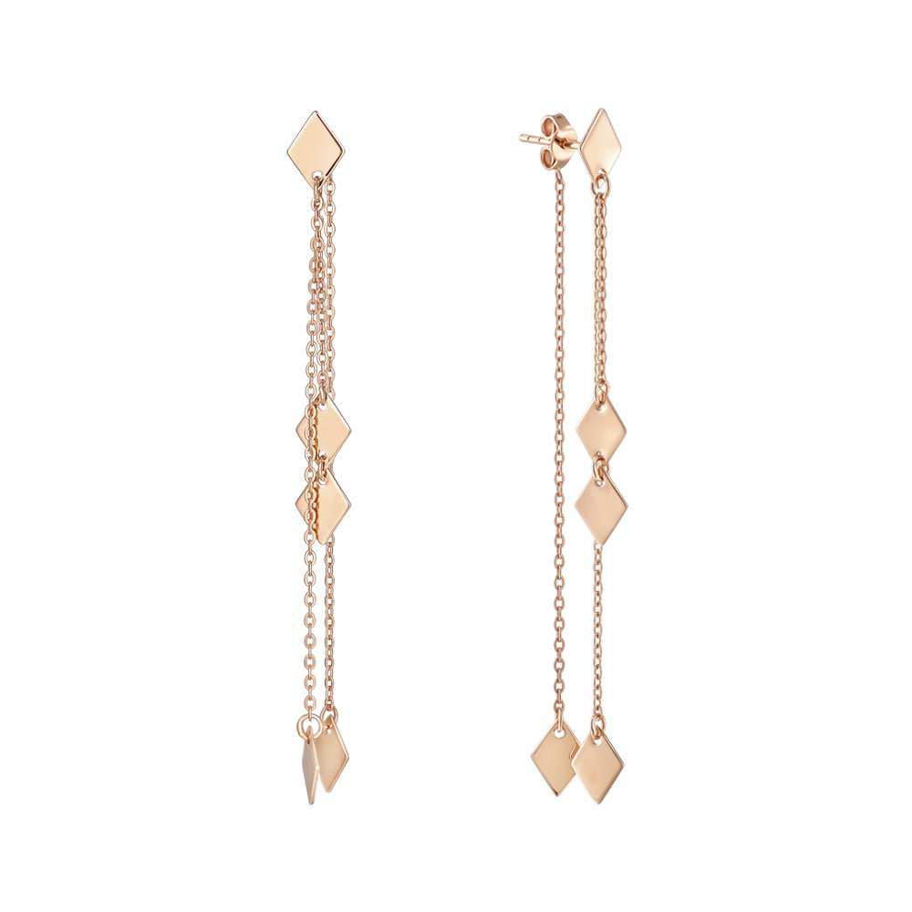 

Серьги-подвески из красного золота 000151592