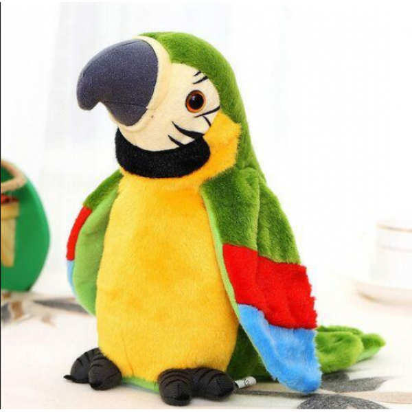 

Говорящий попугай яркий повторюшка громкий Parrot Talking Зеленый аим.