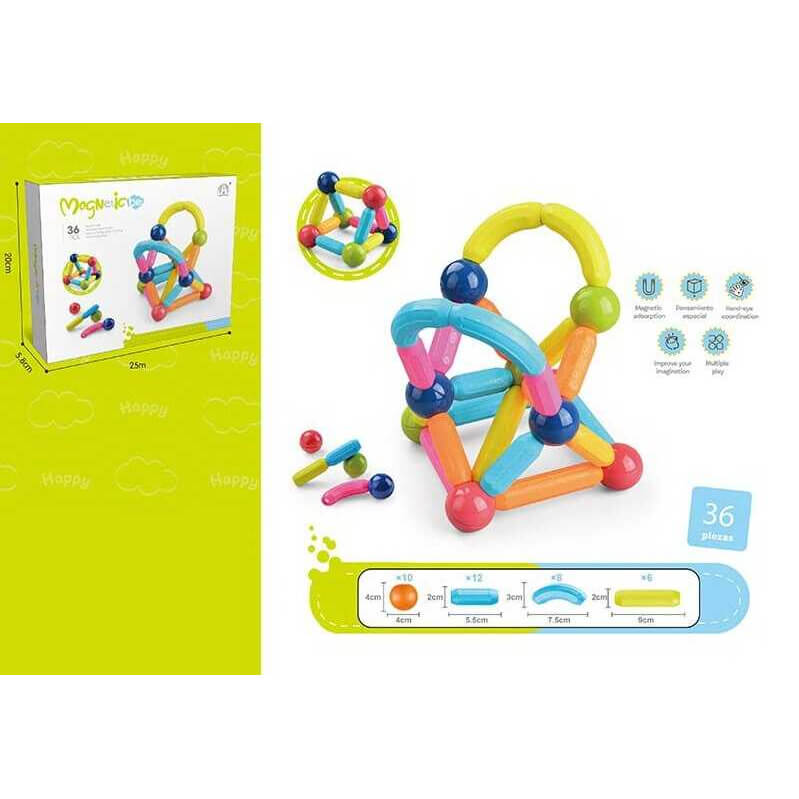 

Конструктор магнитный 36 деталей CH1024 A-Toys (CH1024)